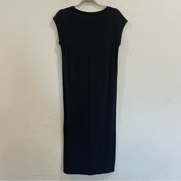 Madewell V Neck Muscle Tank Dress in Black - Picture 4 of 10